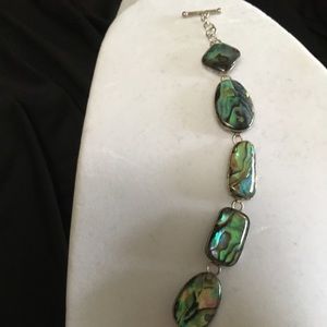 Abalone/silver bracelet